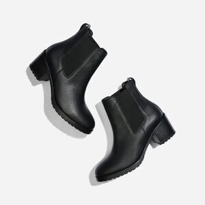 Nisolo Women's Ana Go To Heeled Chelsea Boot Black NIB $250